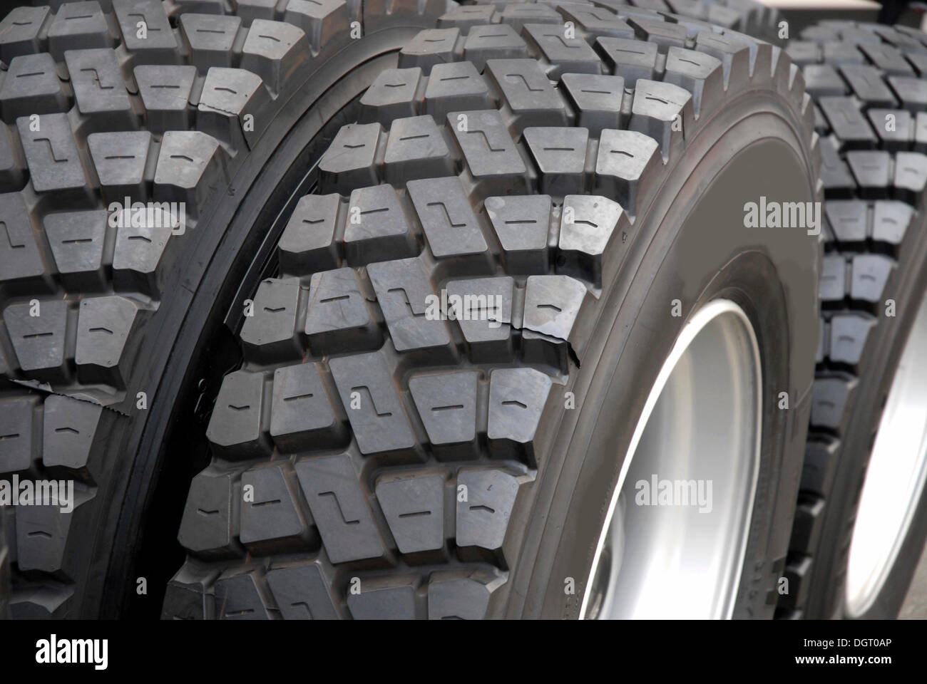 Truck tires with good tread Stock Photo Alamy