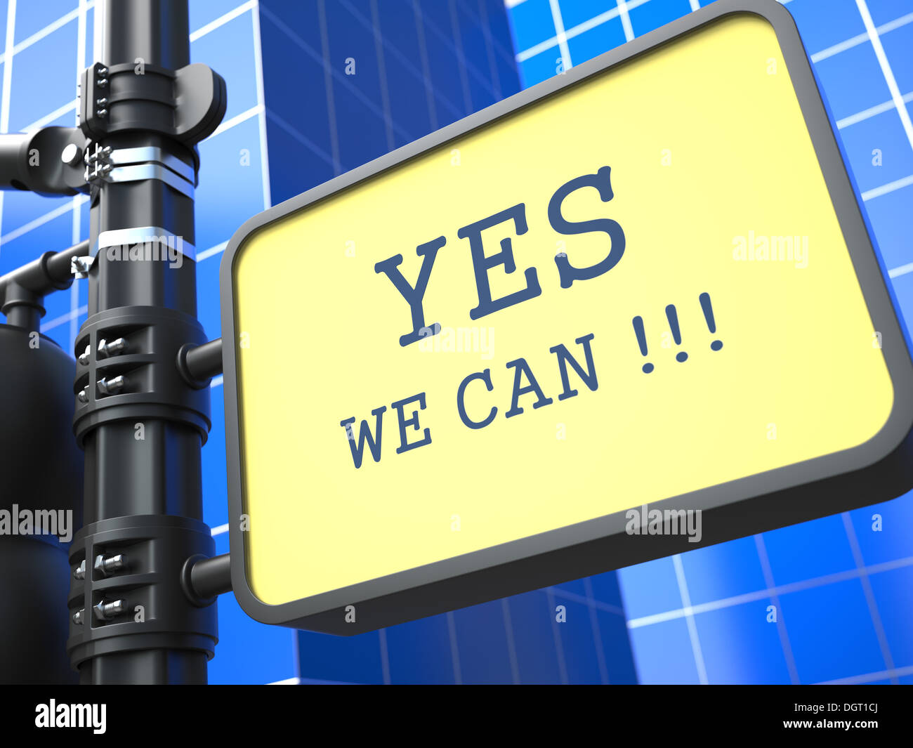 Yes We Can Motivational Slogan on Waymark Stock Photo Alamy