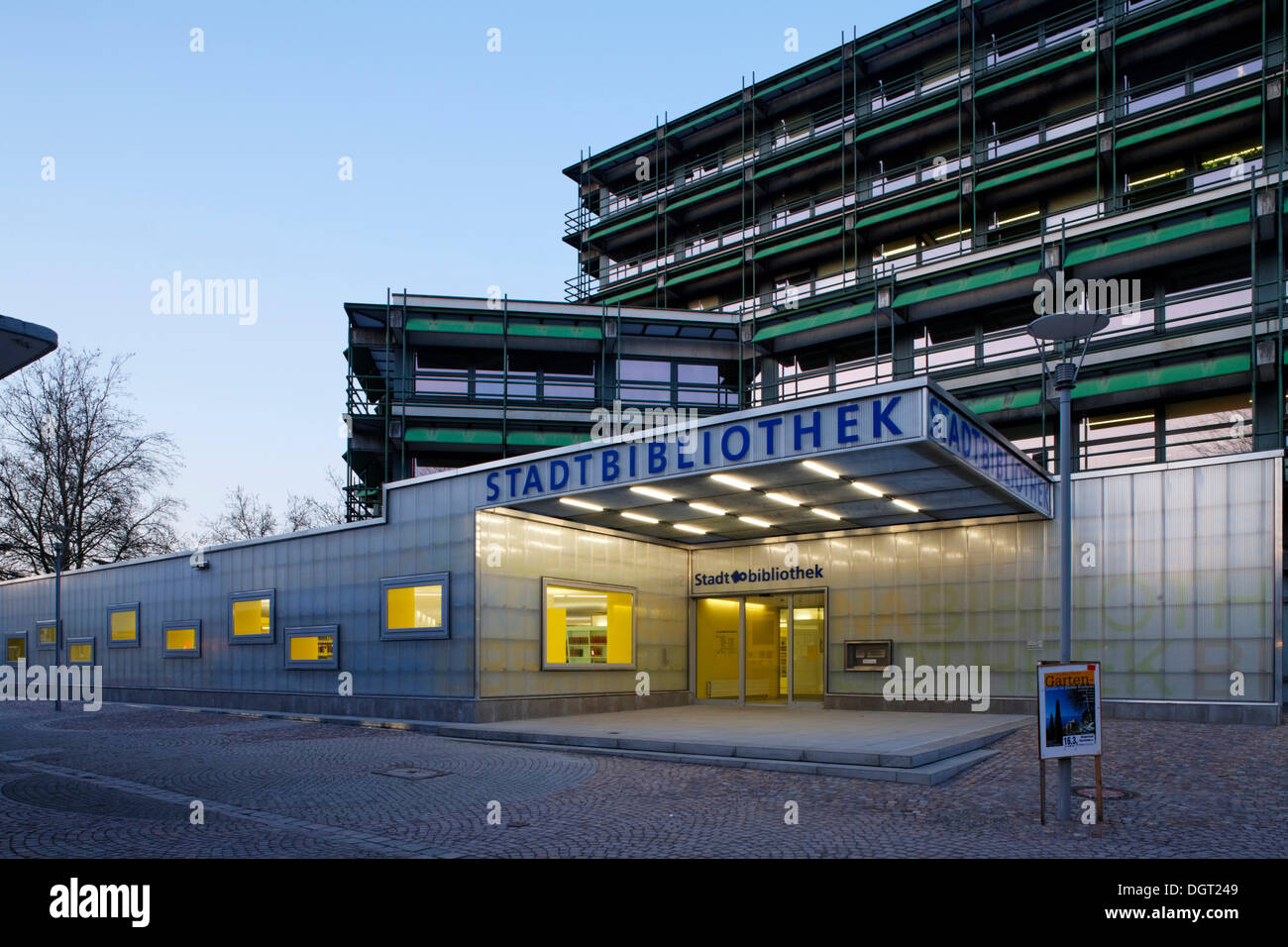 New City Library In The Town Hall In The Evening Rheinfelden