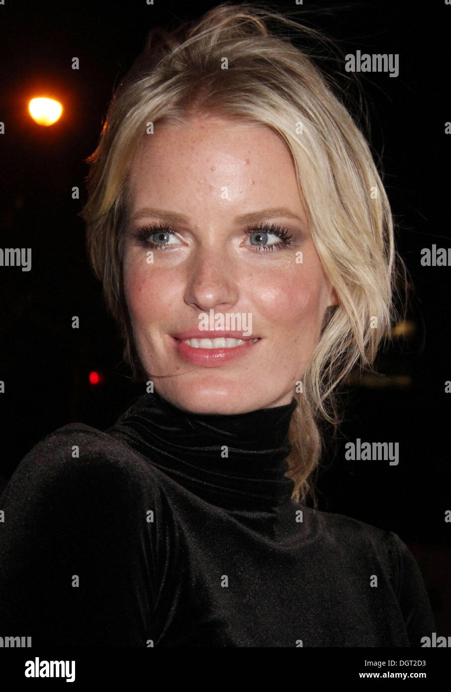 New York, USA. 24th Oct, 2013. Model CAROLINE WINBERG arrives for the ...