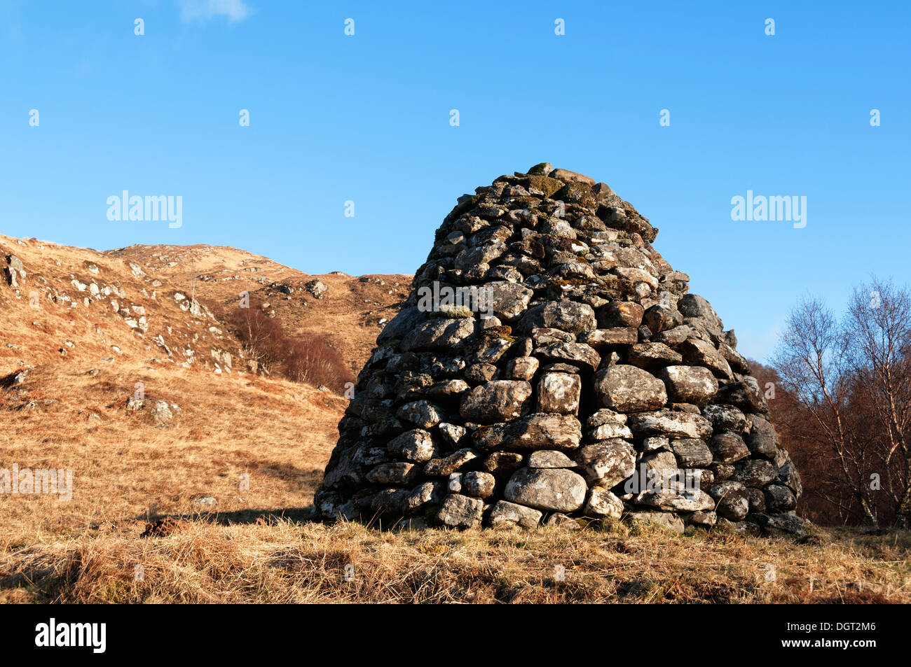 General Ross's Cairn (1863) above Glen Moidart, Highland region, Scotland, UK. Stock Photo