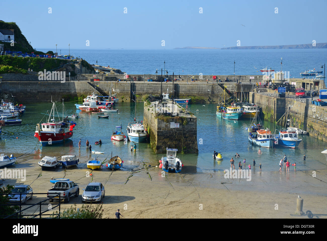 Newquay Harbour, Newquay, Cornwall, England, United Kingdom Stock Photo