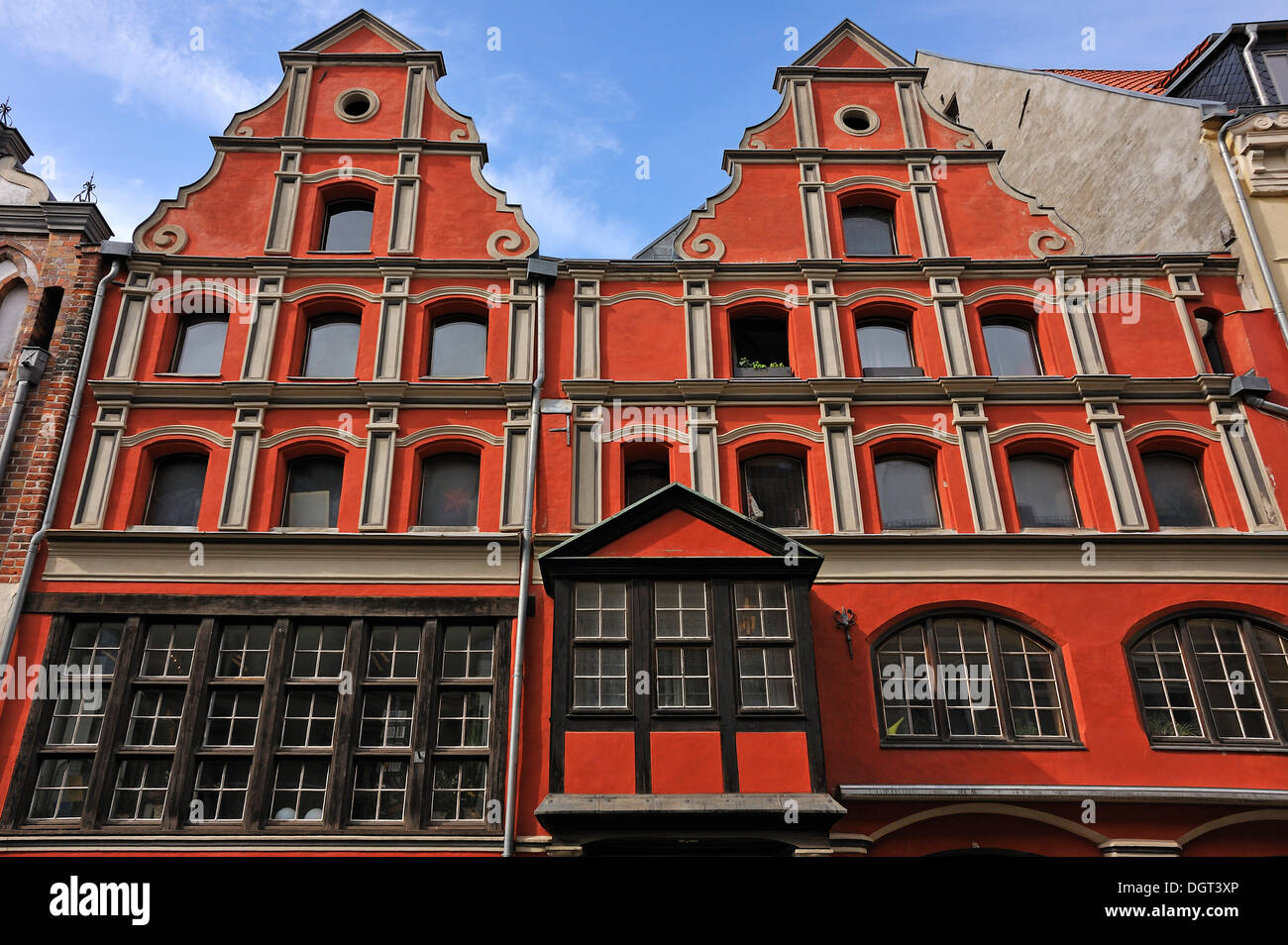 Building complex created in the mid-16th Century by joining two gabled houses built in the 14th-15th century, Badenstrasse Stock Photo