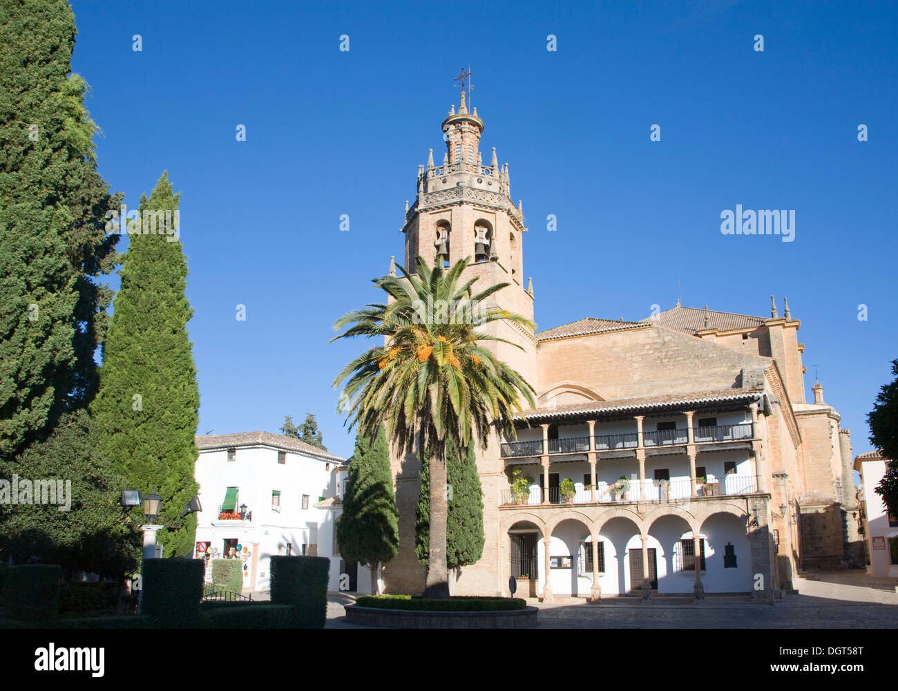 Historic church building Iglesia de Santa Maria de Mayor, Ronda, Spain Stock Photo