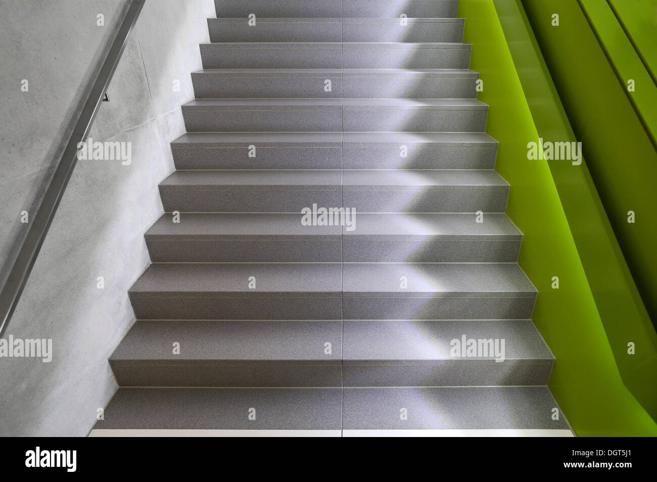 Modern staircase, Neue Bibliothek library, Nuremberg, Middle Franconia, Bavaria, Germany Stock Photo