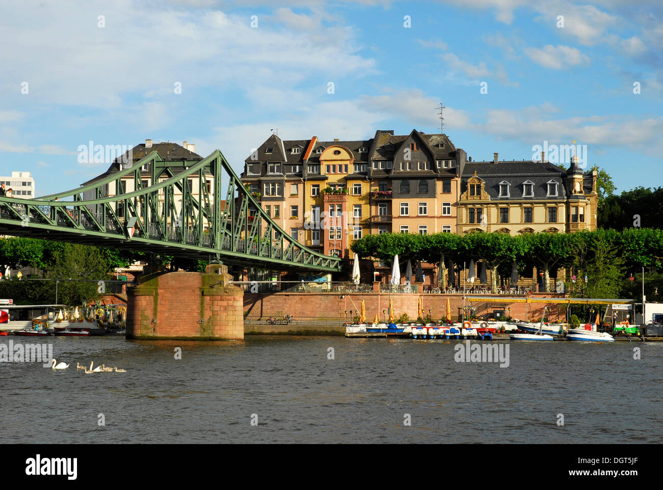 Eiserner Steg, Iron Bridge, a pedestrian bridge made of steel between