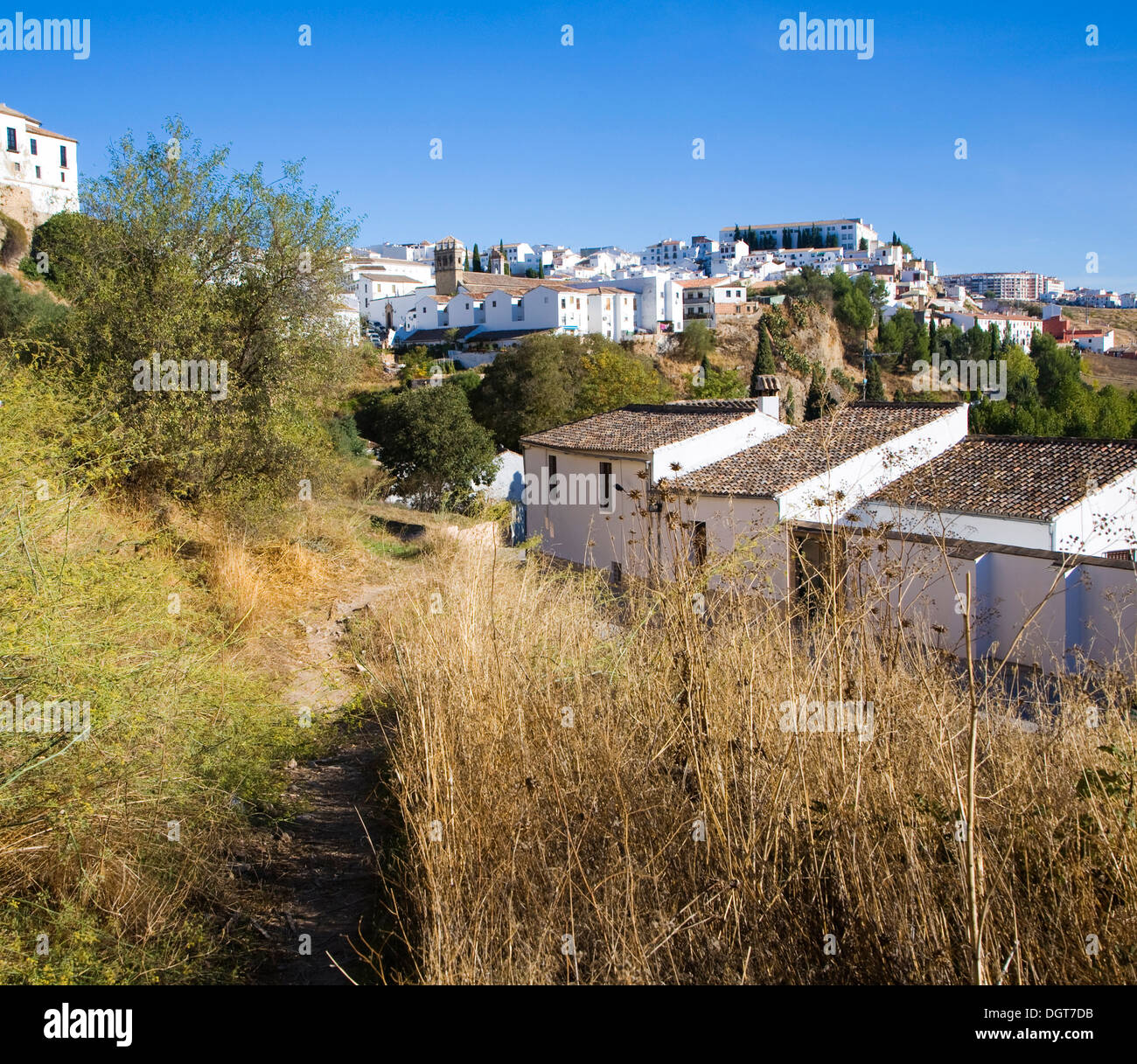 Fields outside the old city walls Ronda Spain Stock Photo