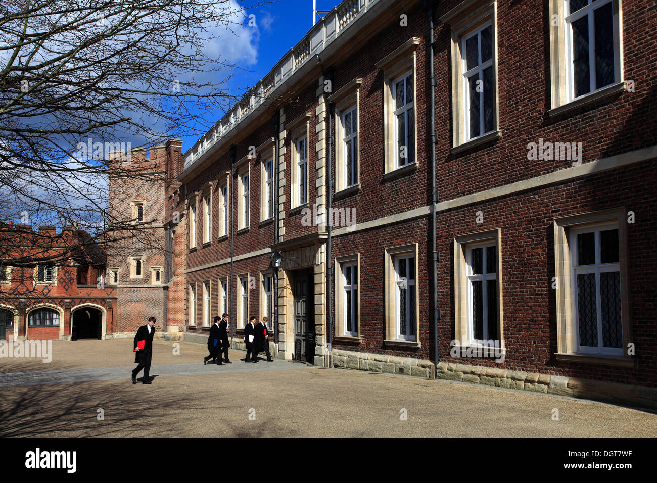 The facade of Eton College, Eton and Windsor towns, Berkshire County, England, Britain UK. Stock Photo