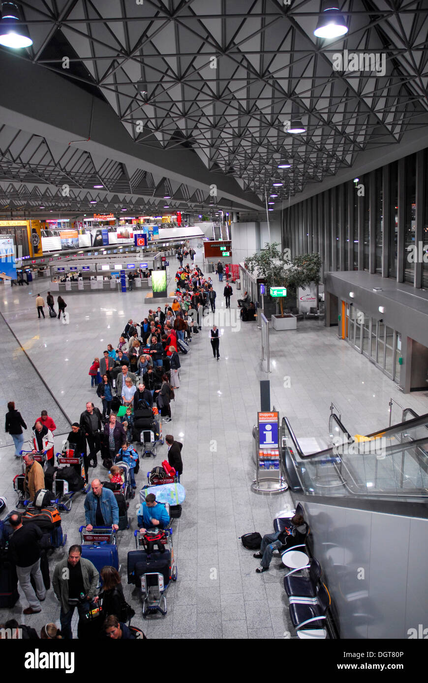 Hall C, Terminal 1, Frankfurt Airport, architect Prof. Christoph Maeckler, Frankfurt am Main, Hesse Stock Photo