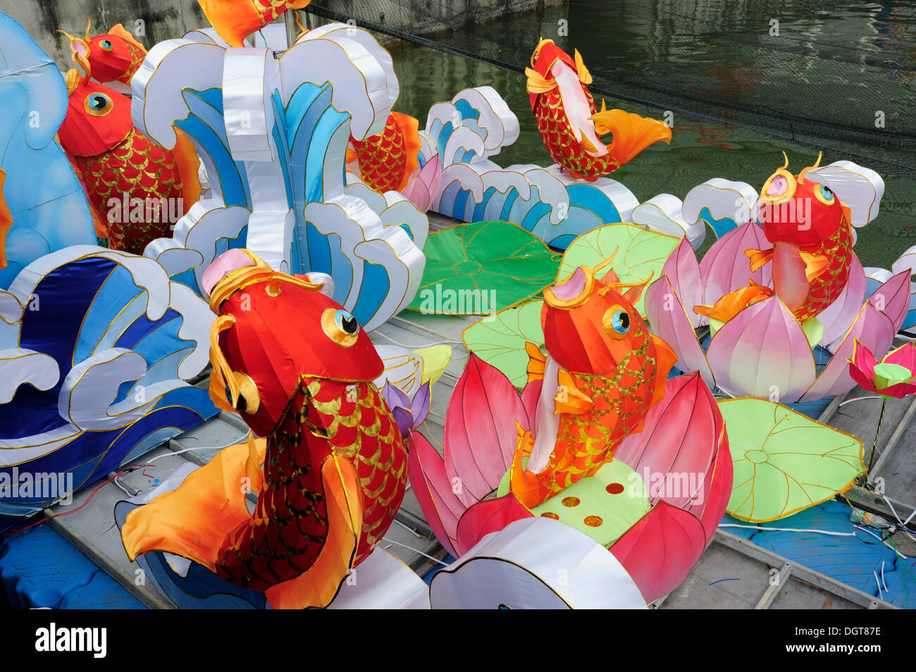 Goldfish, colourful decorations for the Chinese New Year celebrations