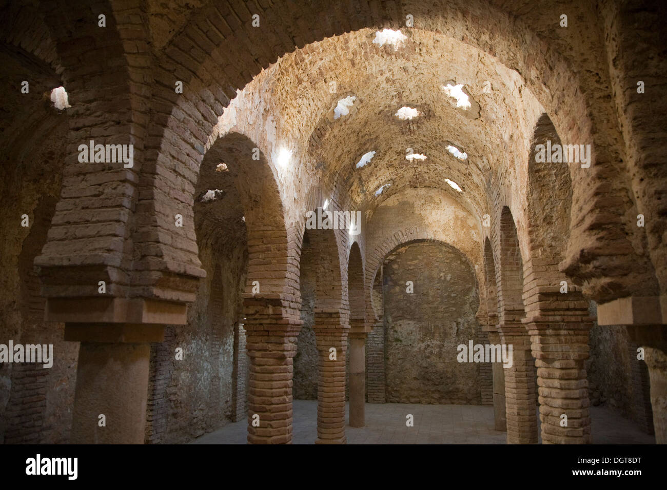 Inside 11th century Arab baths Banos Arabes Ronda, Malaga province ...