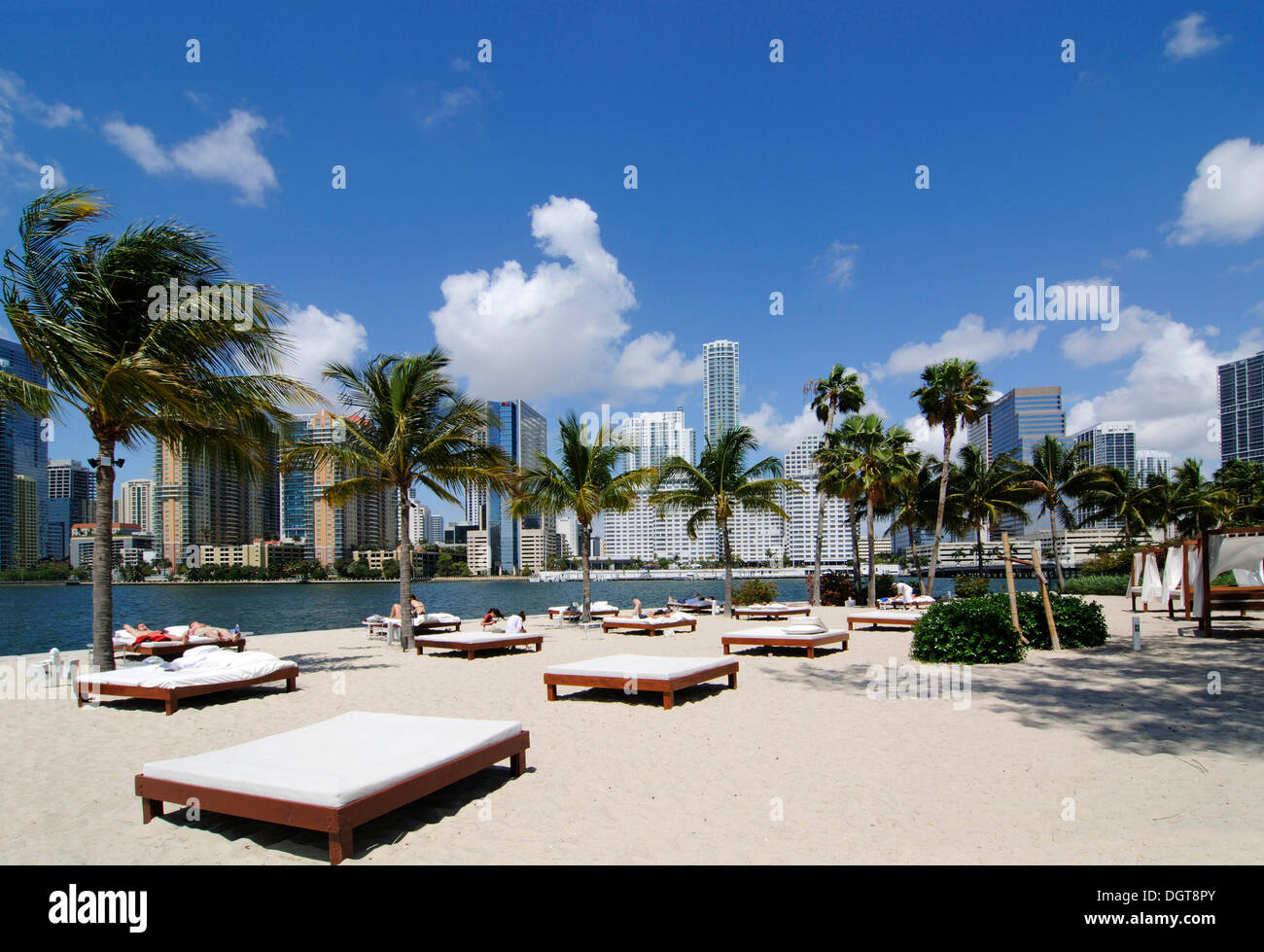 Mandarin Oriental Hotel, Brickell Key Drive, Downtown Miami, Florida, USA Stock Photo