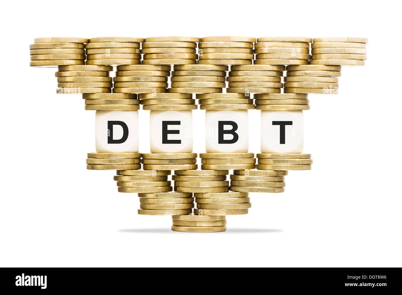 Debt management word on Cut Out Stock Images & Pictures - Alamy