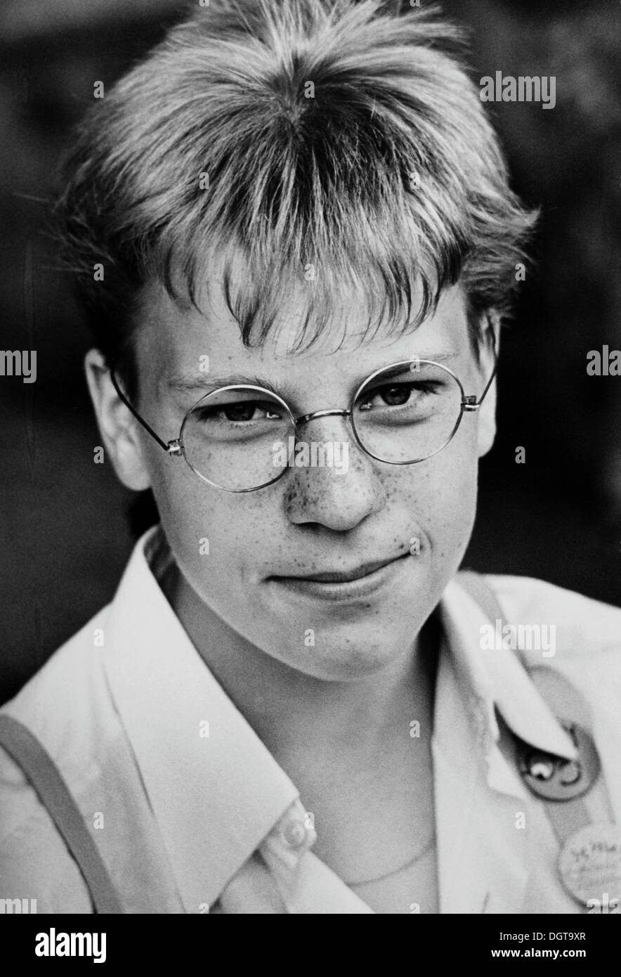 Teenager, East Germany, German Democratic Republic, GDR, about 1984 Stock Photo