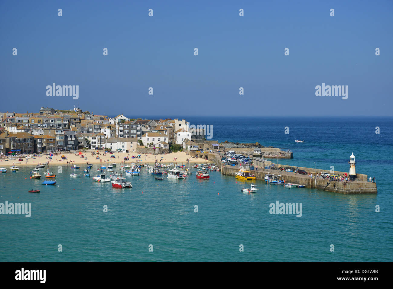St Ives Harbour, St Ives, Cornwall, England, United Kingdom Stock Photo