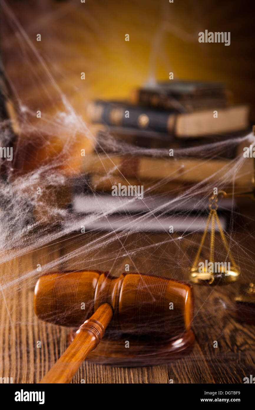 Scales of justice, gavel and law book Stock Photo Alamy