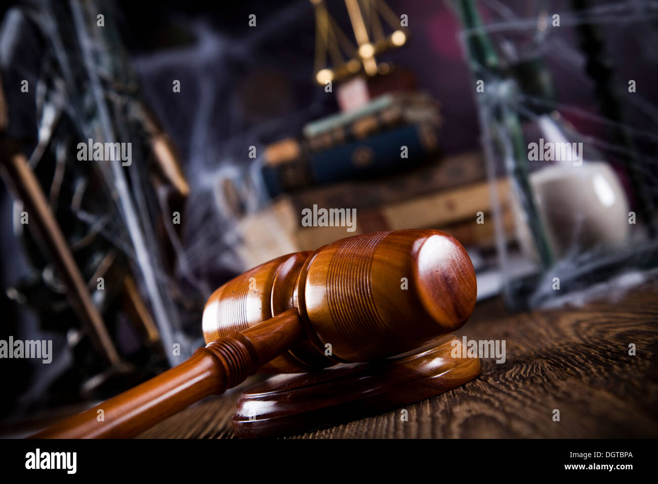 Scales of justice, gavel and law book Stock Photo Alamy