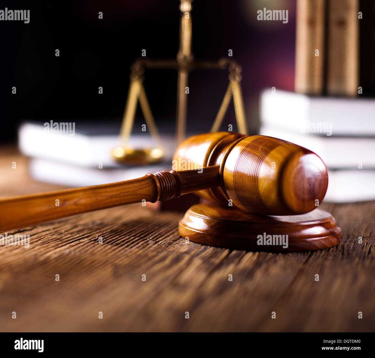 Scales of justice, gavel and law book Stock Photo Alamy