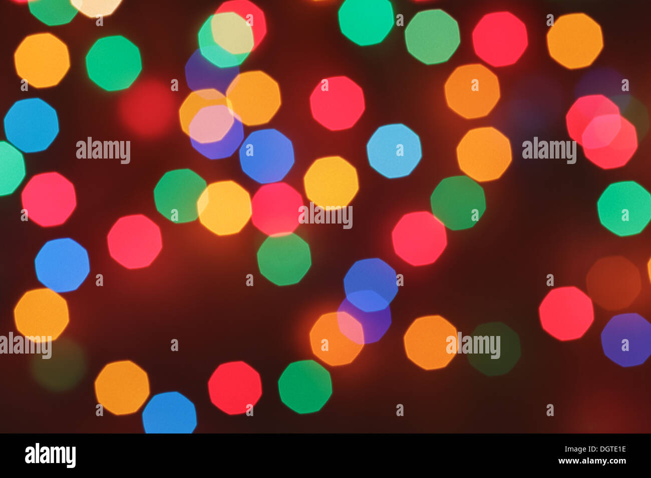 blurry christmas lights, background for christmas or new year Stock