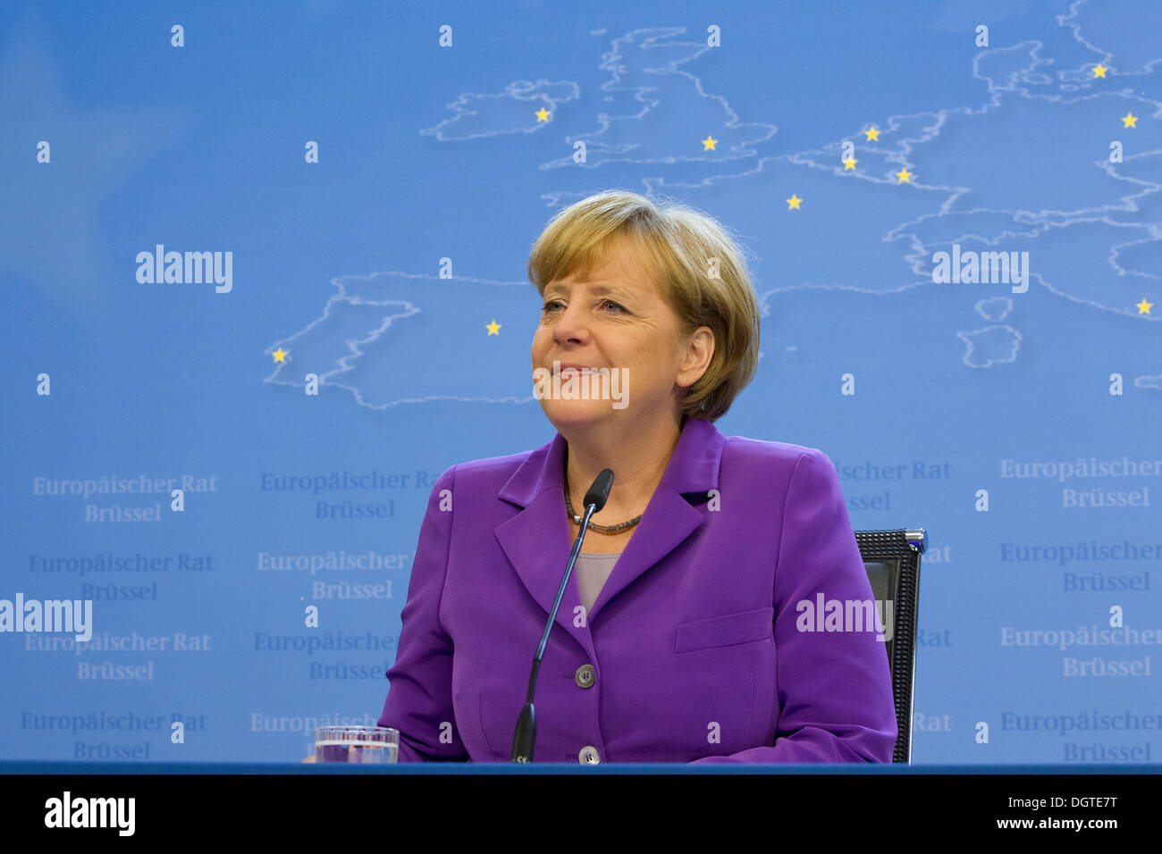 angela merkel german chancellor speaking smiling Stock Photo