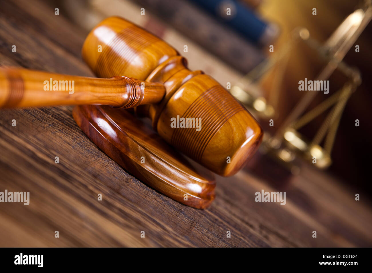 Scales of justice, gavel and law book Stock Photo Alamy