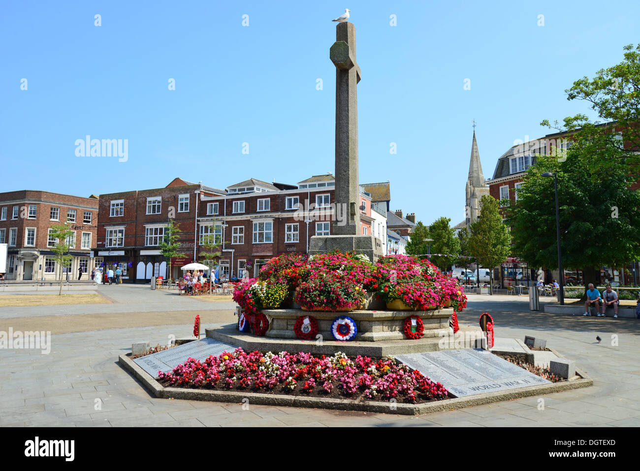 War memorial on The Strand, Exmouth, Devon, England, United Kingdom Stock Photo