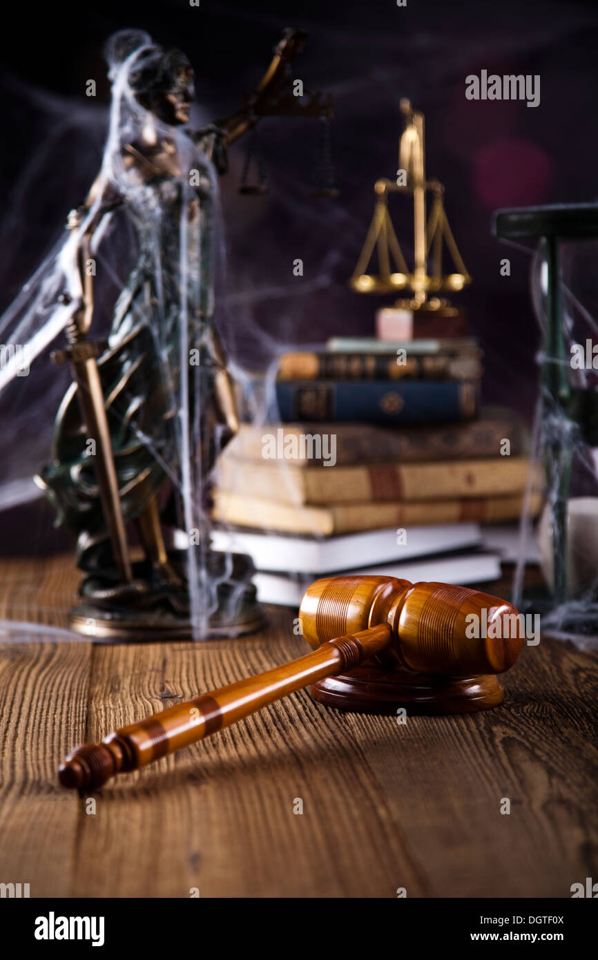 Scales of justice, gavel and law book Stock Photo Alamy
