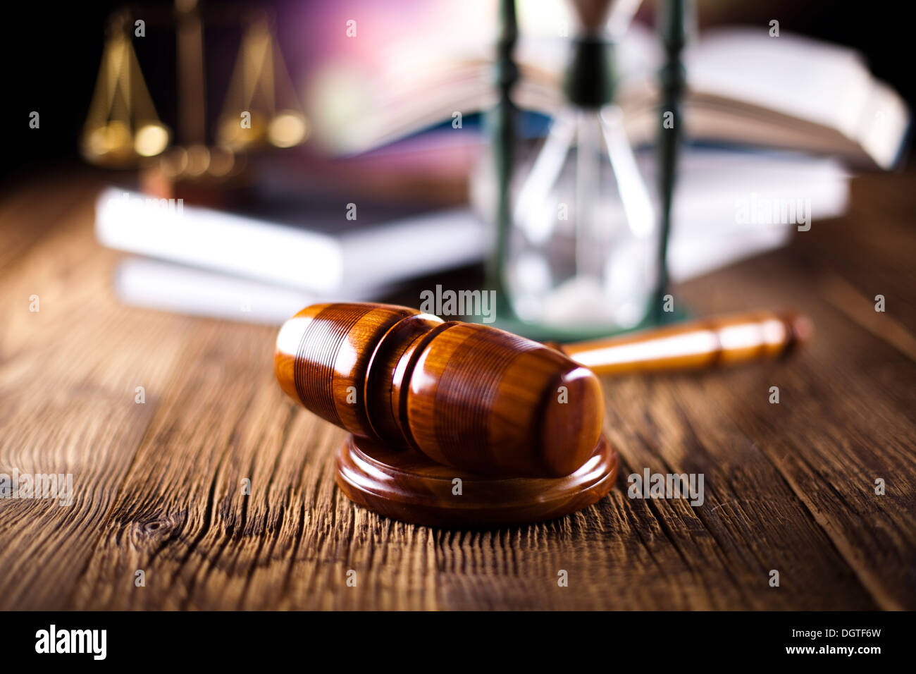 Scales of justice, gavel and law book Stock Photo Alamy