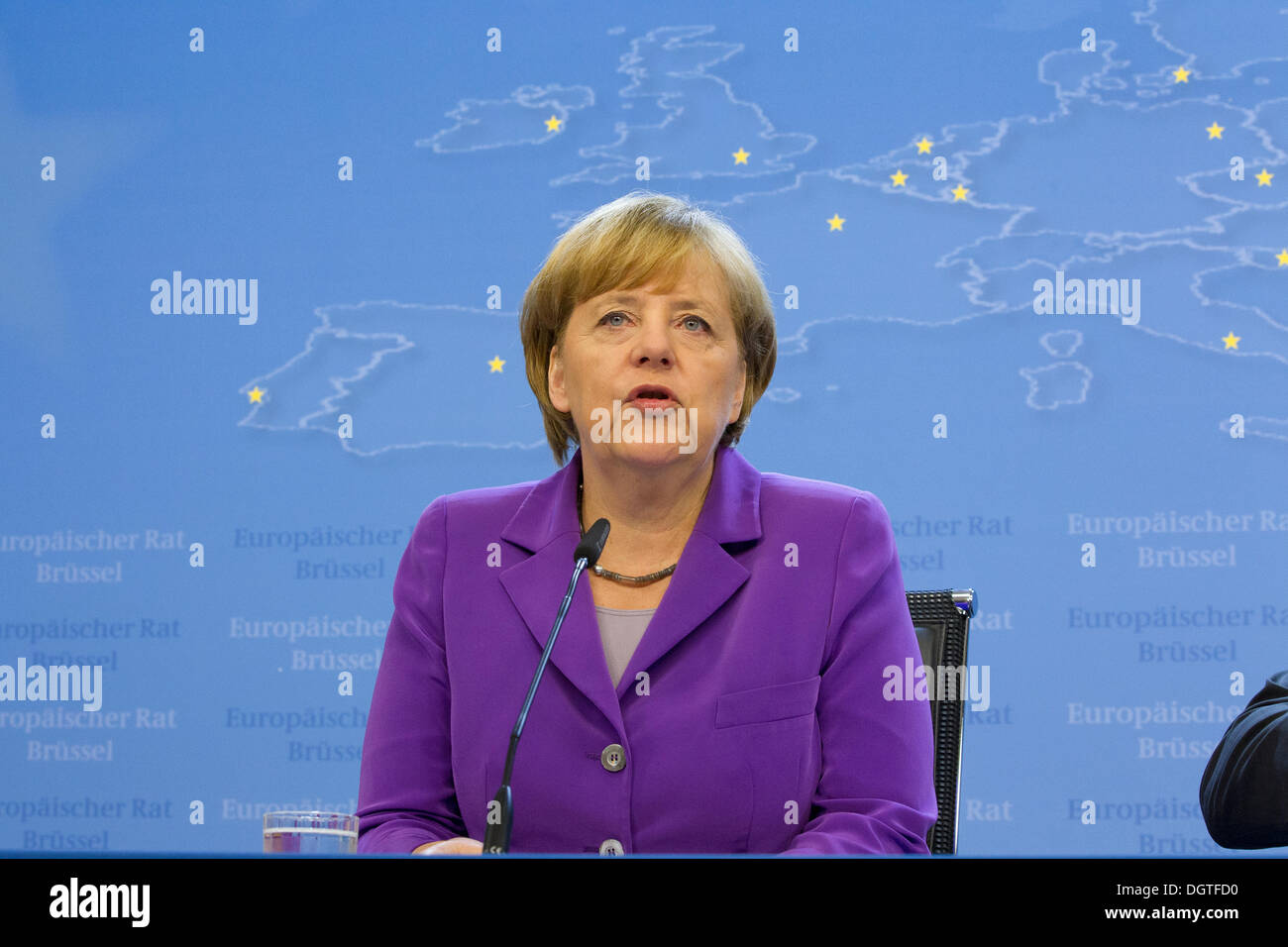 angela merkel german chancellor speaking smiling Stock Photo