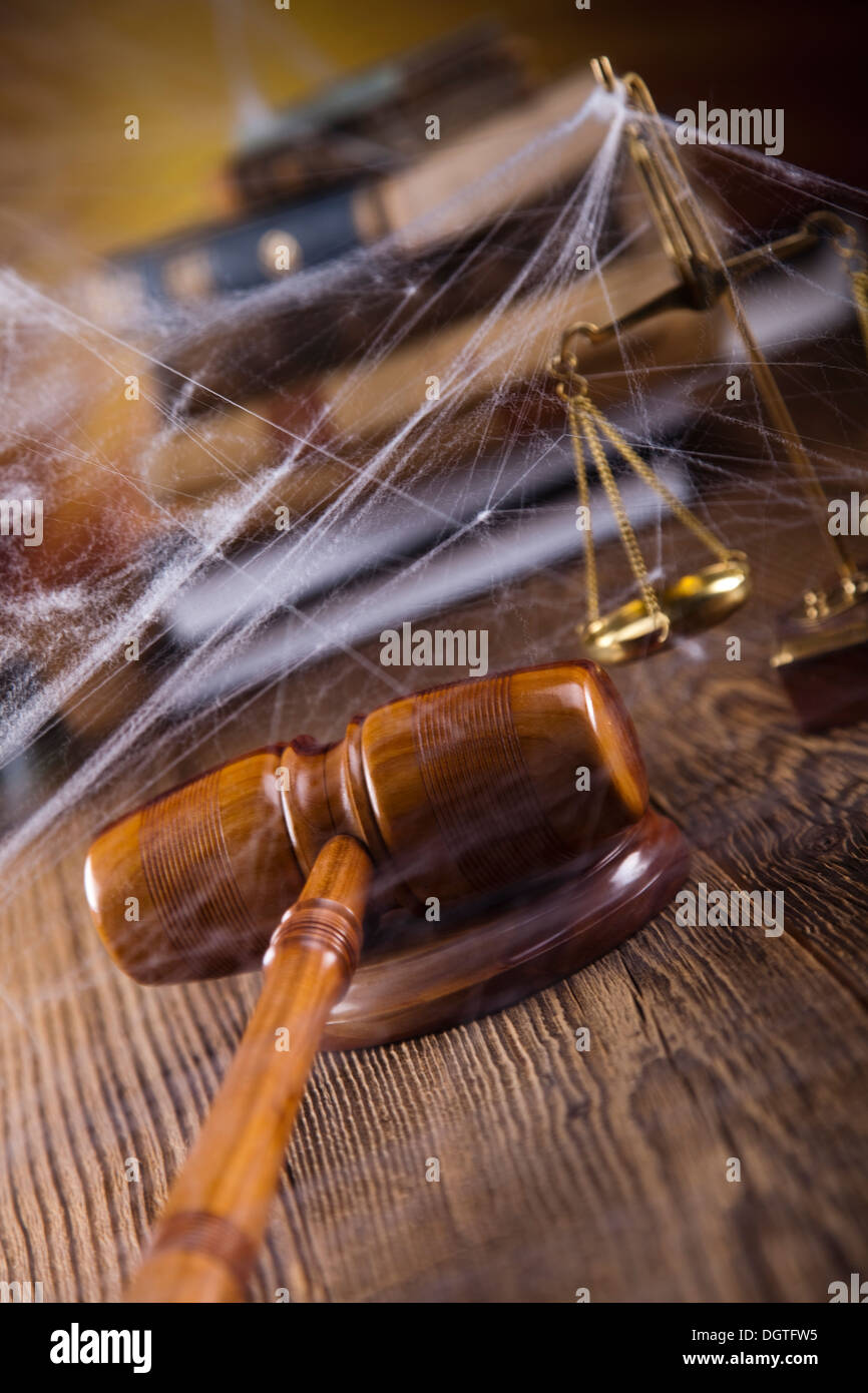 Scales of justice, gavel and law book Stock Photo Alamy