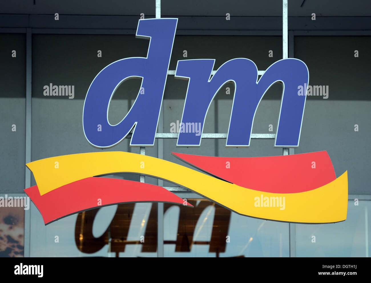 Karlsruhe, Germany. 23rd Oct, 2013. The logo of drug store chain dm is