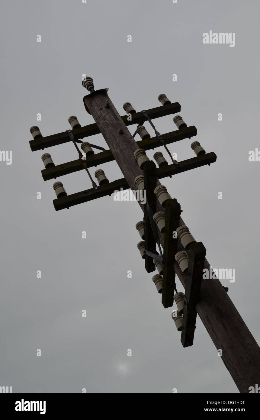 utility pole Stock Photo