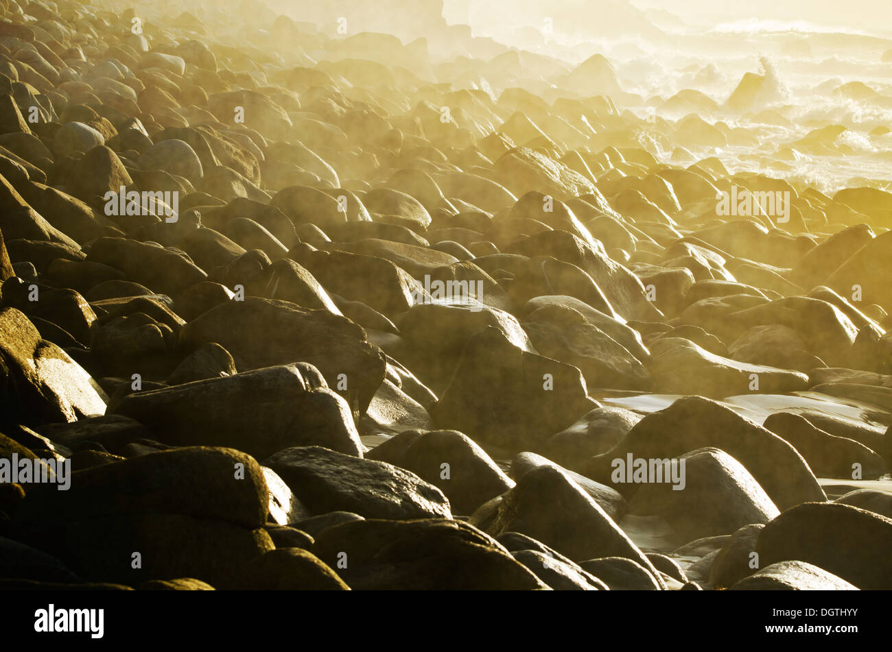 Estribela Rocks rocks on the coast of Galicia ( Spain Stock Photo - Alamy