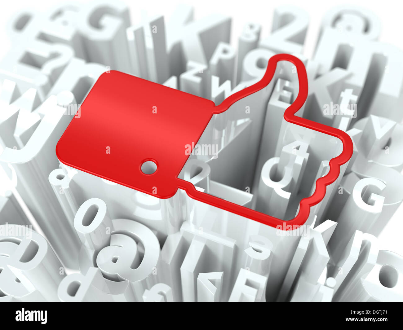 Social Media Concept on Alphabet Background. Stock Photo