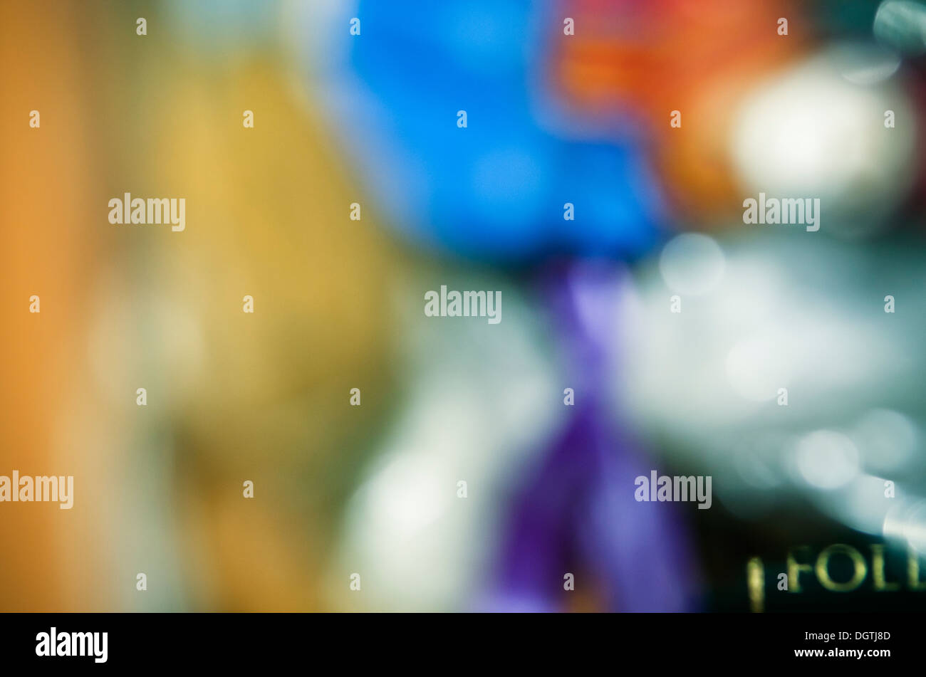 Blurred bright background light of different colors Stock Photo