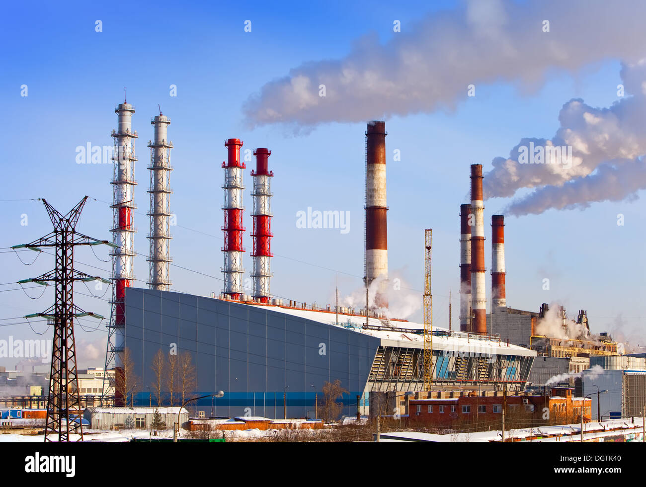 unit of combined heat and power plant Stock Photo