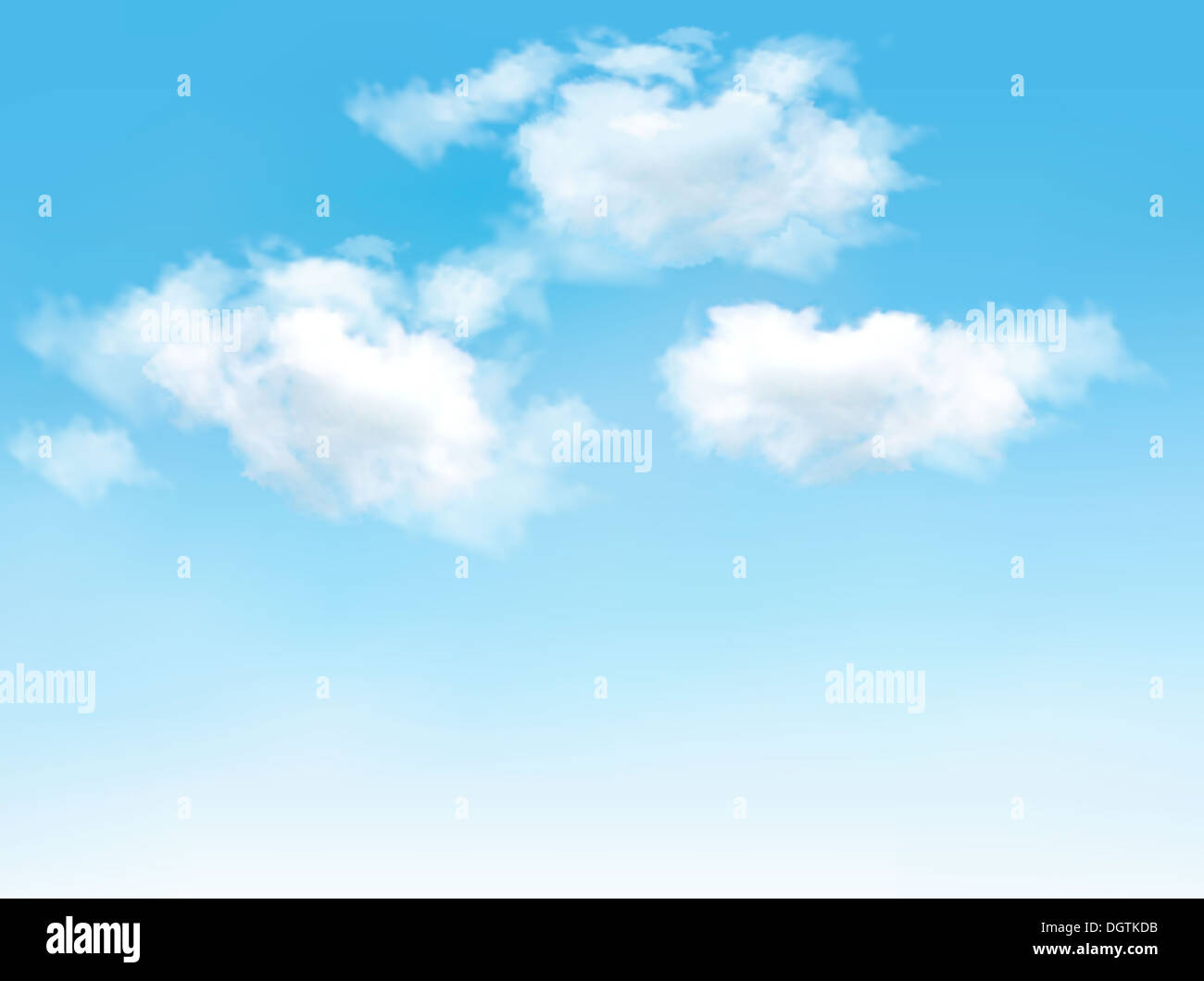 Blue sky with clouds. Vector background Stock Photo - Alamy