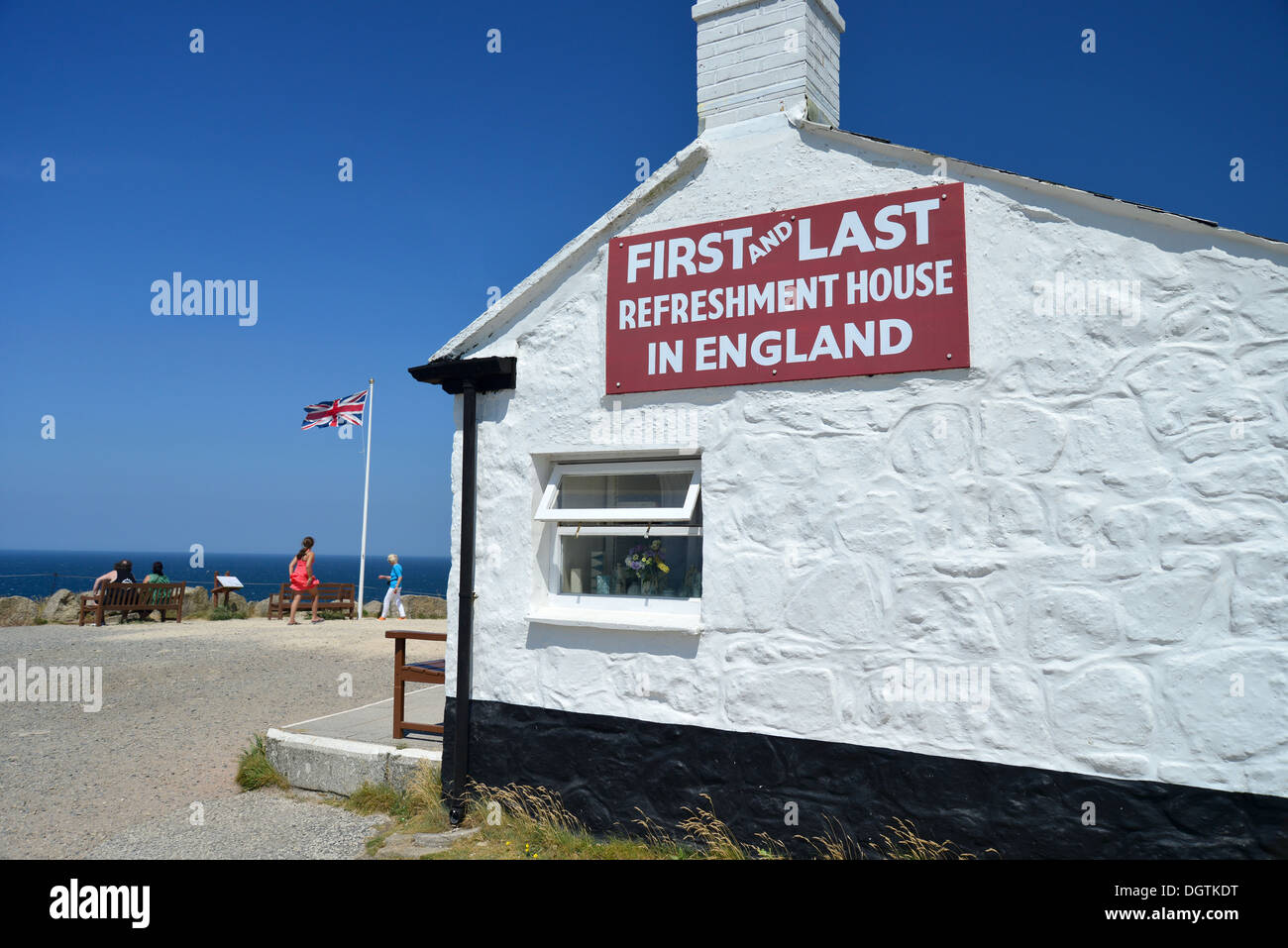 'The First & Last House', Land's End, Penwith Peninsula, Cornwall, England, United Kingdom Stock Photo