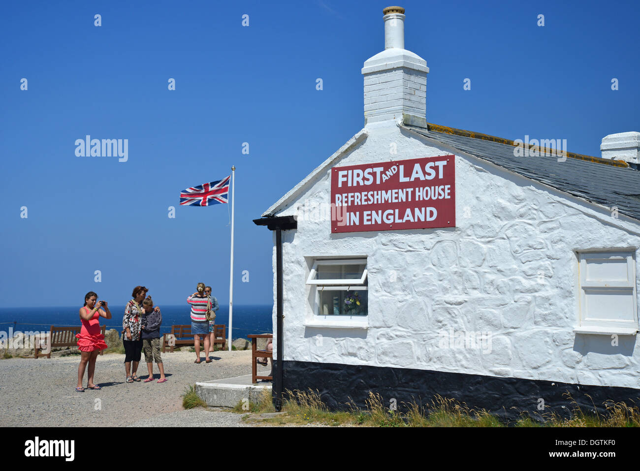 'The First & Last House', Land's End, Penwith Peninsula, Cornwall, England, United Kingdom Stock Photo