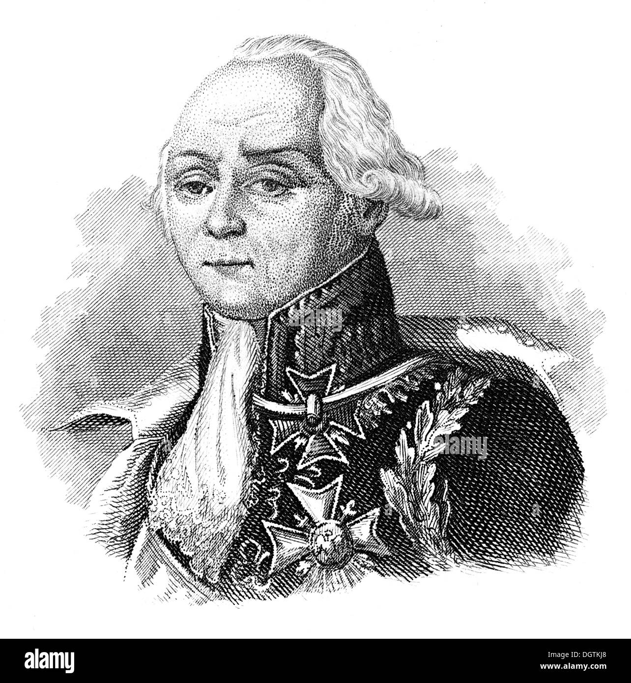 François Christophe Kellermann, 1st Duc de Valmy, 1735-1820, a French military commander, Général d'Armée, a Marshal of France Stock Photo