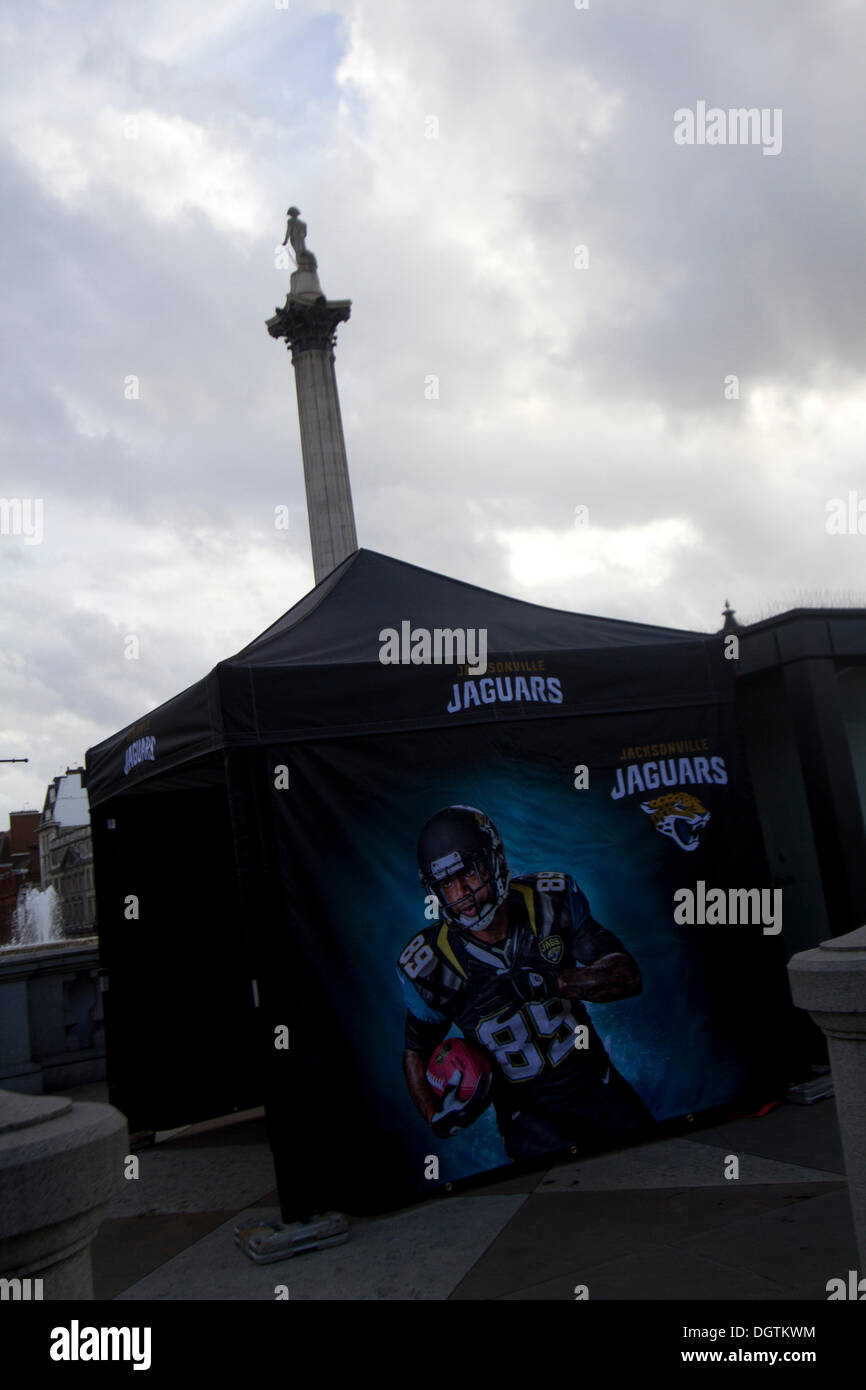 Trafalgar Square, London UK. 25th October 2013. Preparations get under