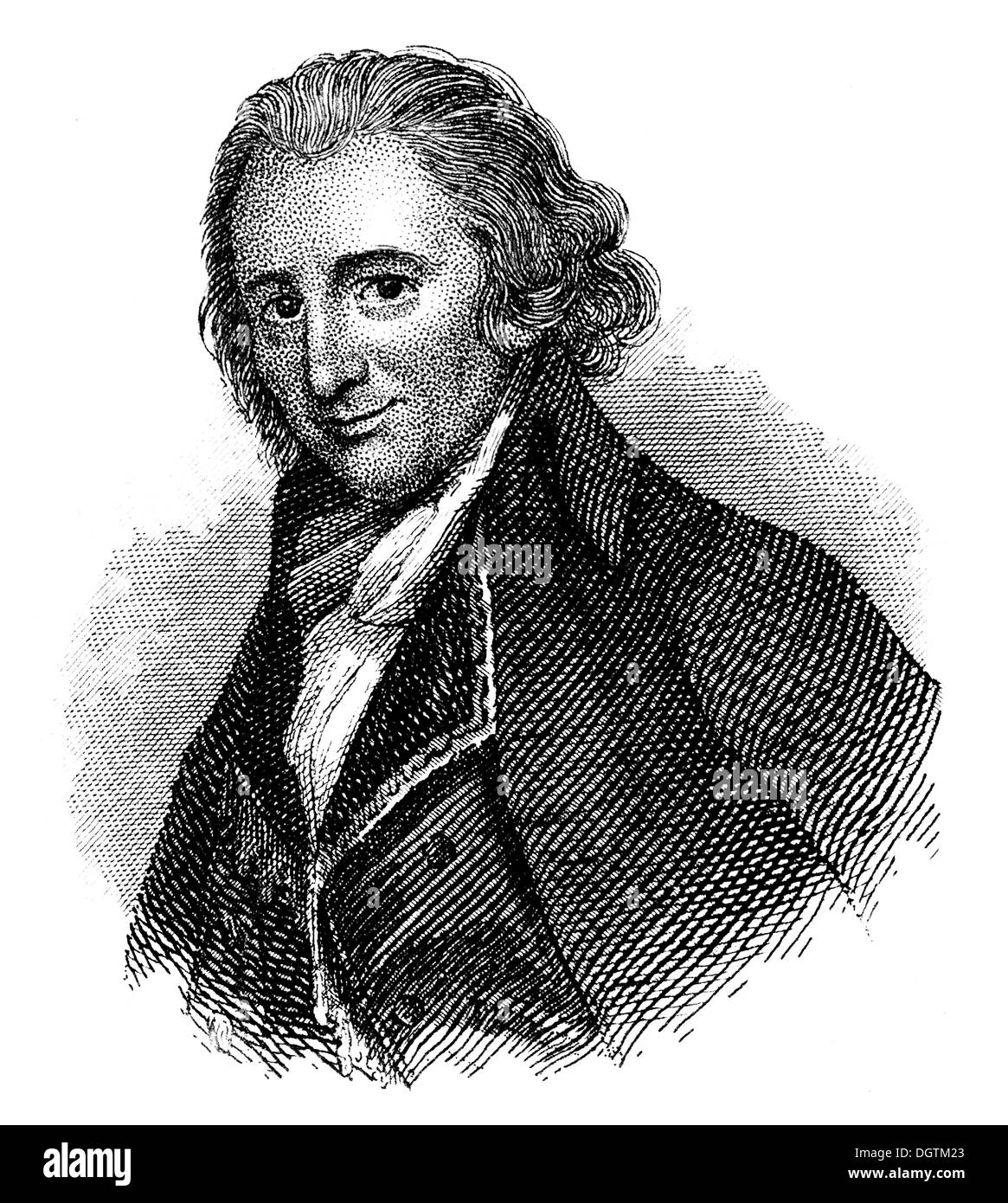 Thomas Paine, 1736-1809, an English-American political activist, author, political theorist and revolutionary, Stock Photo