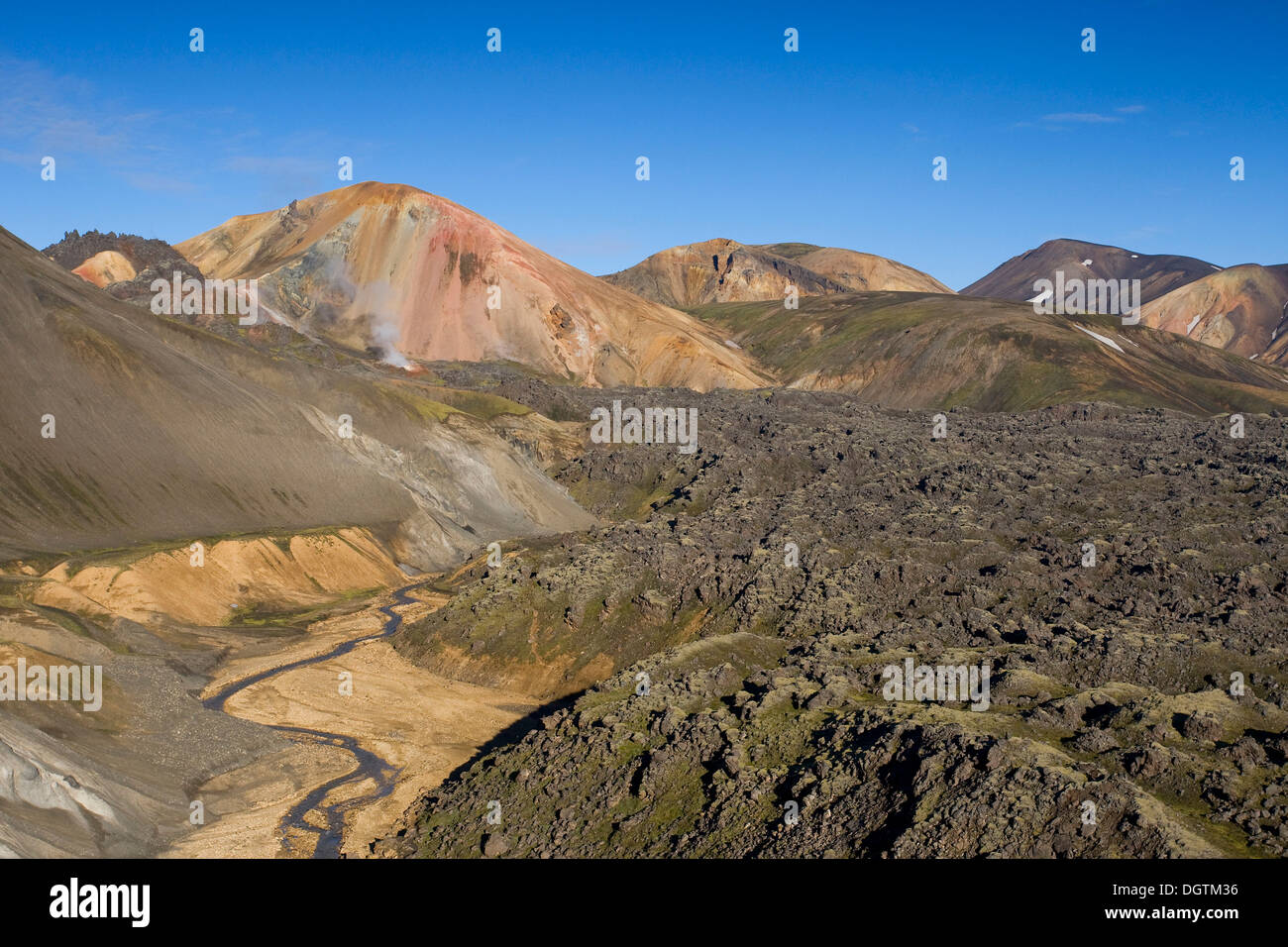 Mountains in the Landmannalaugar region near the Hekla volcano, Iceland, Europe Stock Photo