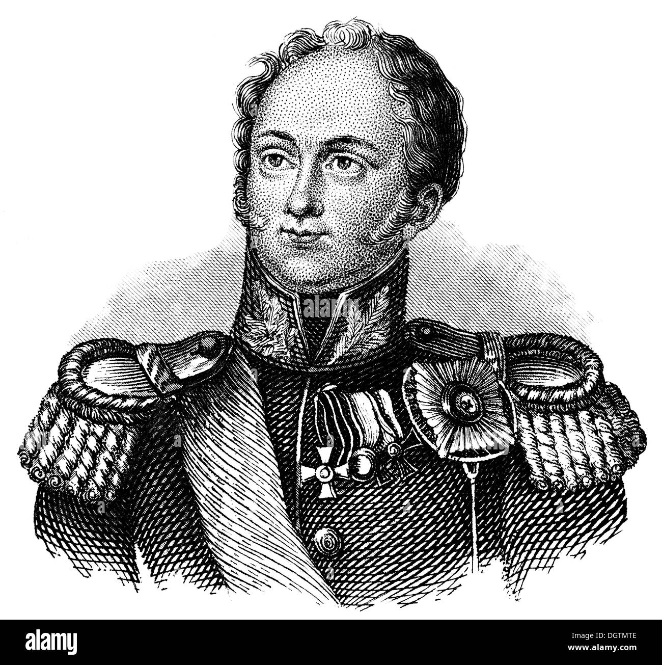 Alexander I of Russia, Alexander the Blessed 1777 - 1825, Emperor of Russia, Stock Photo