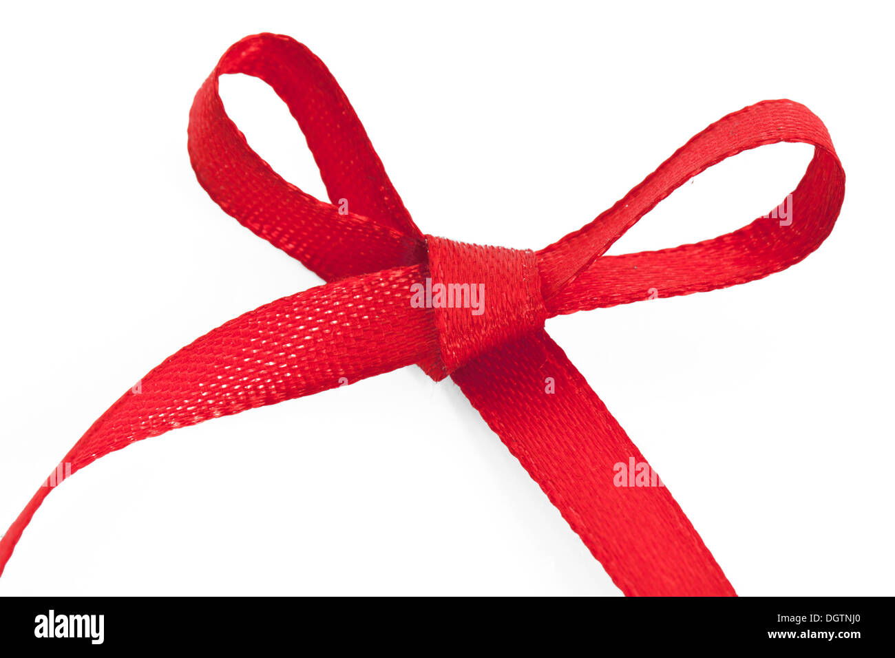 Red ribbon isolated on white Stock Photo - Alamy