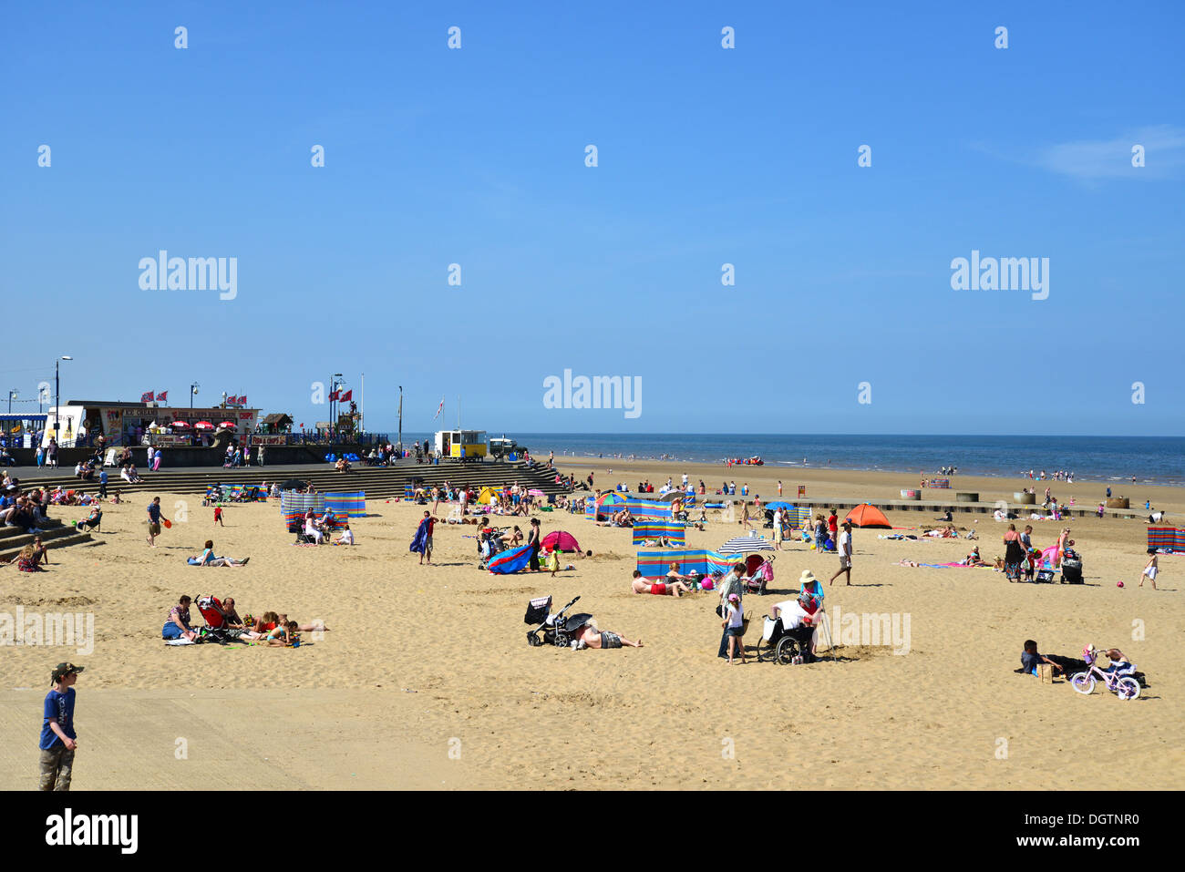 Mablethorpe Beach, Mablethorpe, Lincolnshire, England, United Kingdom Stock Photo