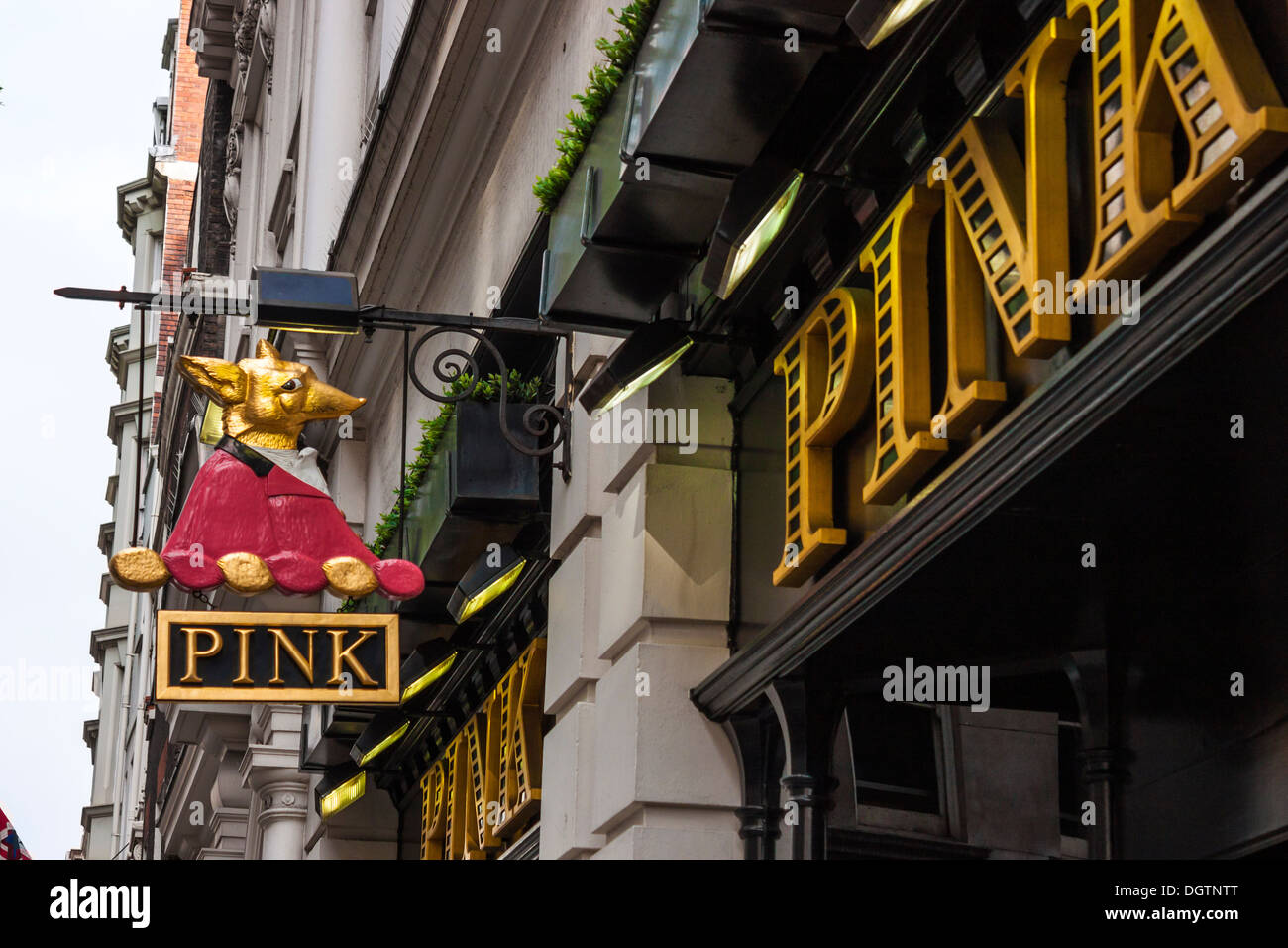 Thomas Pink, Jermyn Street, London, sign and logo Stock Photo