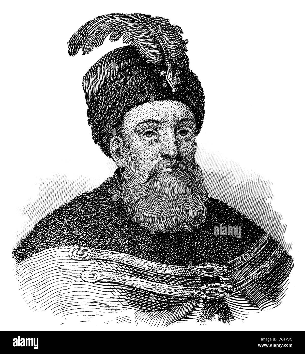 Gabriel Bethlen de Iktár, 1580 - 1629, King of Hungary as Gabriel I, Prince of Transylvania, leader of an anti-Habsburg insurrec Stock Photo