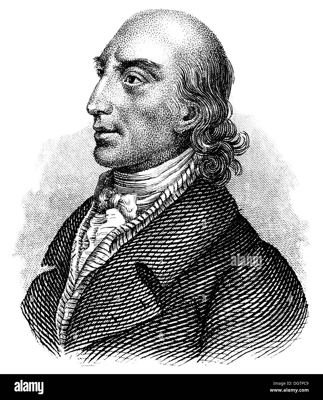 Johann Heinrich Voss, 1751 - 1826, a German poet and translator Stock Photo