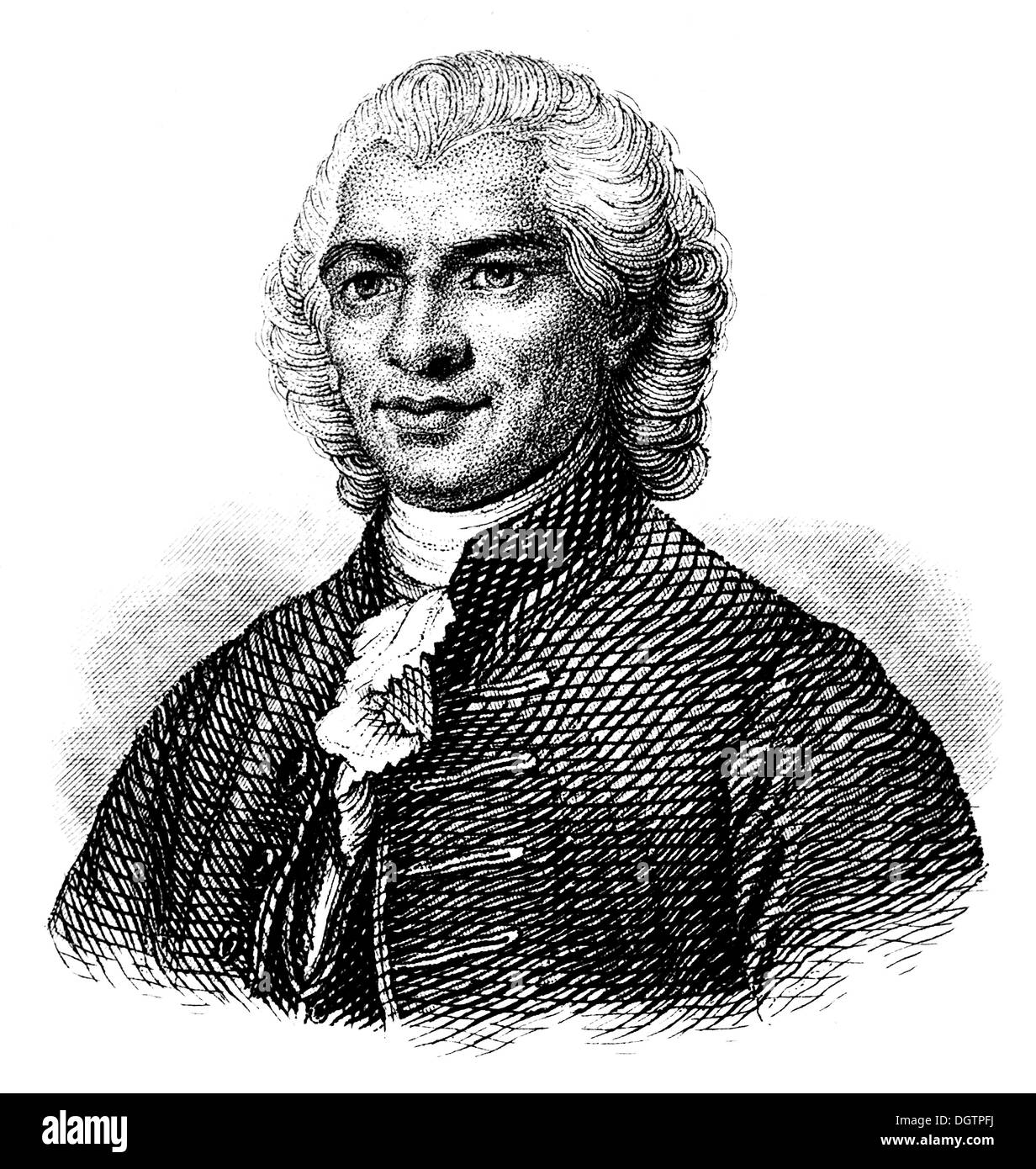 Jacques Delille, 1738 - 1813, a French poet and translator Stock Photo